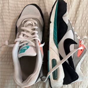 Nike Air Max White and Black with Teal Accents